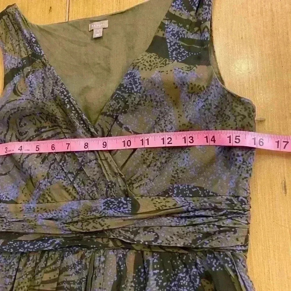 Halogen Womens Fit Flare Sleeveless Cotton Black Purple Khaki Dress small - Picture 7 of 11